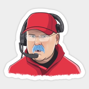 Andy Reid Frozen 'Stache Sticker